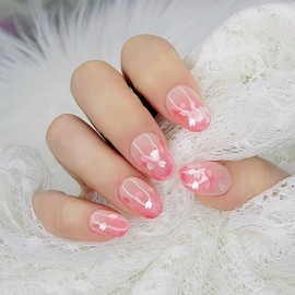 Cherry Blossom Petal Handmade Nail Tips - Paddy B / 벚꽃잎 수제네일팁 - 패디B