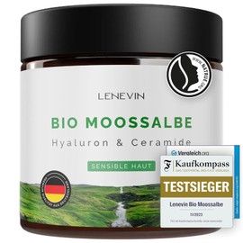 Organic Moss Ointment Against Wrinkles – 3-Time Test Winner 2024, with 4% Icelandic Moss, 1% Hyaluronic Acid & Ceramides – Vegan Anti-Aging Cream for Radiant, Youthful Skin – Certified Natural Cosmetics