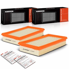 A-Premium Filtro de aire de motor 2-PC compatible con Ford Focus 2000 2001 2002 2003 2004 2.0L 2.3L
