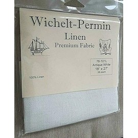 Wichelt Permin Premium Linen Cross Stitch Fabric 18" x 27" Antique White 28 Count â¦