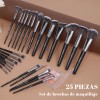 Maange Brochas Set 25 Brochas Maquillaje Profesionales Con Caja Alta