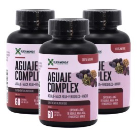 Kit 3 Frascos Aguaje Complex 60 Cáps Fenogreco+hinojo+maca