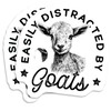 Goat Lover Sticker Sticker - Easily Distracted by Goats -