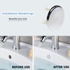 MroMax 6 Pcs Bathroom Kitchen Sink Overflow Covers Single Layer