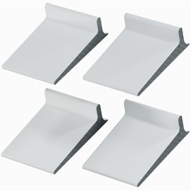 KS Hardware Superior Door Corner Seal, Raised Fin Tucks Behind Weatherstripping to Seal Gaps on Door (White - Pack of 4)