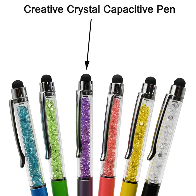 Maydahui 12PCS Crystal Diamond Capacitive Ballpoint Pens Universal Touch Screen