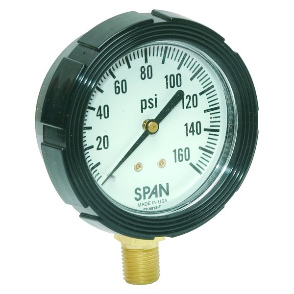 SPAN LFS-210-2000-G-KEMX LFS-210-KemX Series Liquid Filled Industrial Pressure Gauge with