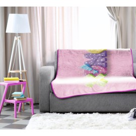 xOMG Pop Throw Blanket - Measures 46 x 60 - Super Soft Pink Kids Bedding