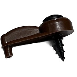 Glass Cabinet Panel Retainer Clips with Screws 25 Clips (Choose Your Offset and Color) by E.H.C. (Walnut, 1/8 Inset)