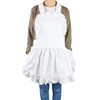Fybida Women's Vintage Apron White Retro Maid Apron with Ruffle