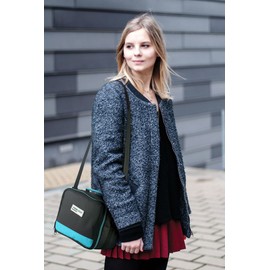 Pinnacle Thermoware Lunch Box Bag Set for Adults and Kids, Blue, Plastic and Stainless Steel, Matching Cutlery