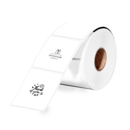 Phomemo White Labels- 3"x2" Thermal Square Color Label for Barcode Label, DIY Logo Design, Small Business, Compatible with Most of Shipping Label Printers, 1240pcs/Roll
