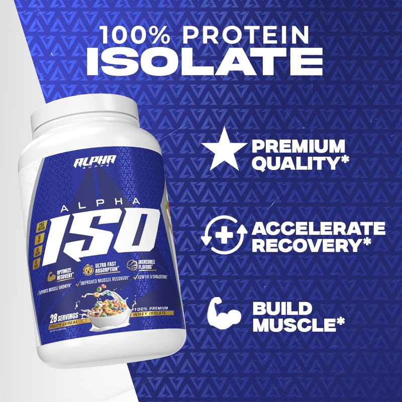 Alpha Supps ISO, Low Carb 100% Whey Protein Isolate Powder,