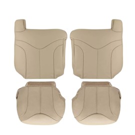 Auto Seat Replacement, Compatible with 2000 2001 2002 GMC Yukon 1500 2500 XL XLT SLT SLE Bottom Seat Cover Replacement in Shale Tan (Synthetic Leather (Vinyl), Passenger Bottom - Pack of 1)