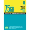 EE 75GB Data Sim includes £15 pre-paid credit, 75GB Data,