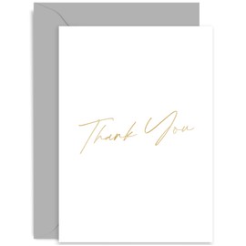 Old English Co. Stylish Thank You Card for Friends - Modern Thank You Gifts for Women - Simple Thank You Wedding Cards - Teacher Thank You | Blank Inside