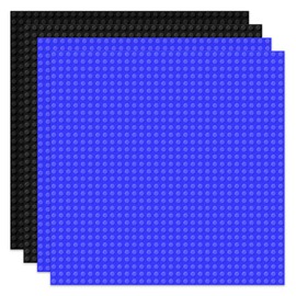 4 Pack Classic Baseplates Building Board for Building Bricks, Compatible with Major Brand, Platforms Base Building Sheet for Table Build on Mat Building Accessories for Kids Teens Adults, 10" x 10"