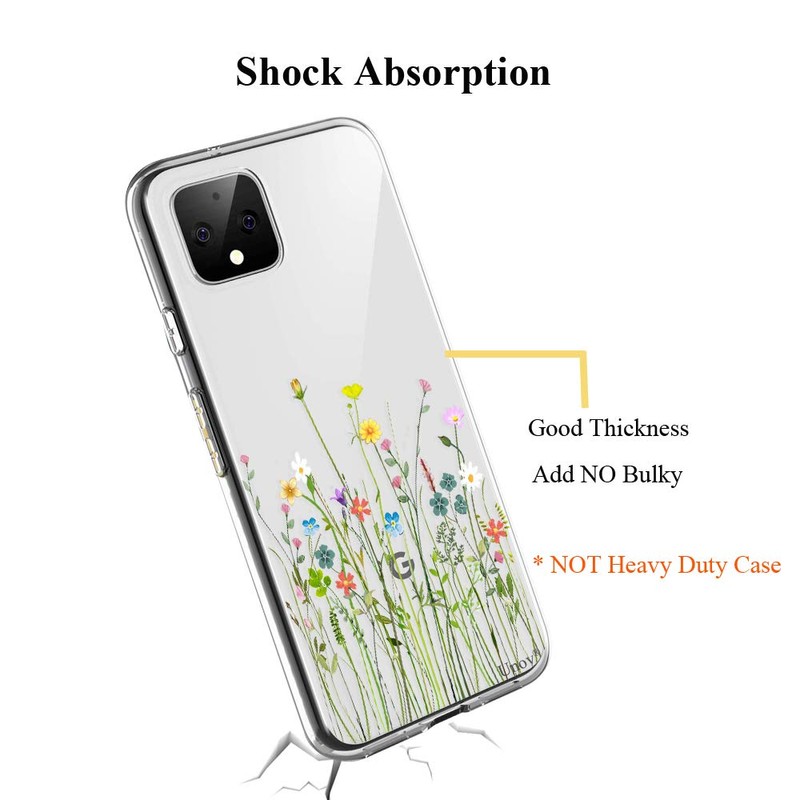 Unov Pixel 4 XL Case Clear with Design Soft TPU