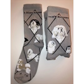 Wheel House Designs (3 Pr) Havanese Dog Socks By Wheel House Designs-USA Made! Sock 9-11=Shoe 6-8.5