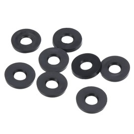 PATIKIL M5 Rubber Flat Washers 8 Pack 5 mm ID 11 mm AD Sealing Rings Washers Sealing Ring for Tap Pipe Water Hose Attachment Bolts Black