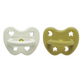 HEVEA Natural Rubber Pacifier Orthodontic 3-36 Months – Hygienic One Piece Design for Newborns to Toddlers, BPA-Free, Soft & Durable – 2-Pack (Archipelago Coziness)