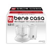 Bene Casa Mini Chopper in white, stainless-steel blade mini chopper,