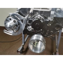 CNCRSR Small Block Chevy Alternator Bracket Kit New Electric Water Pump SBC EWP LWP 350