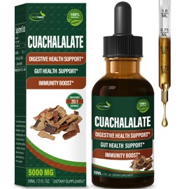 Cuachalalate Drops Support Digestive Health, Stomach Ulcer, Gut Health & Immunity Boost, Herbal Extract from Cuachalalate Bark (Cuachalalate Corteza). 2oz