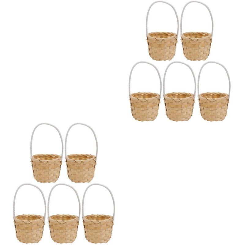 Happyyami 10 x Small Wicker Basket