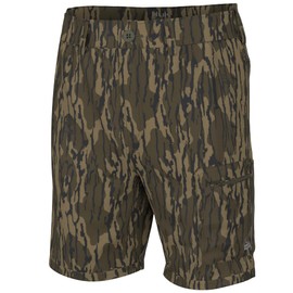 HUK Standard Next Level 7", Quick-Drying Fishing Shorts for Men, Mossy Oak Bottomland, Small