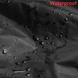 BOSKING Patio Table Tennis Table Cover 210D Waterproof Indoor Outdoor Foldable Ping Pong Table Protector Dust Covers for Table Tennis Tables (Black)