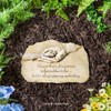 Evergreen Garden Dog Paw in Hand Devotion Painted Polystone Stepping