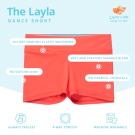 Layla Girls Dance Shorts, Gymnastics & Dancewear (3-Pack) Dazzle 9/10y