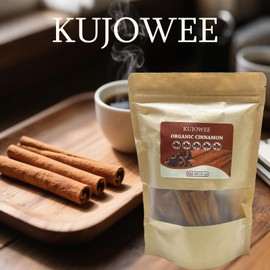 Kujowee 100% Natural Non GMO Cinnamon Sticks in Bulk 2-3 Inches Long With Strong Aroma Suitable for Beverage Baking and Cooking (4 oz)