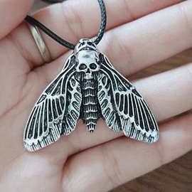 southbankstore Skull Jewelry Alloy Skull Pendant Necklace Leather Cord for Women Girls, Zinc