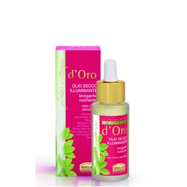 Helan D'Oro - Face Oil and Natural Brightening Serum for Dry Skin with Jojoba Oil, Shea Butter, Vitamin E and Argan Oil - Nourishing and Smoothing Neck, Décolleté and Face Serum - Made in Italy, 30 ml
