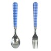 Nagao Epicheck Dinner Spoon Dinner Fork, Blue, Set of 2,