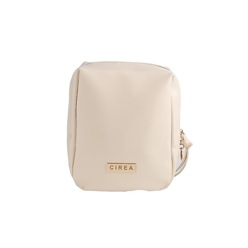 Elegante bolsa de cosméticos portátil para mujer con compartimentos, bolsa