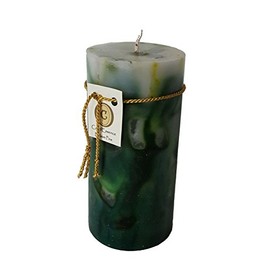 Scented Pillar Candle - Long Burning Handmade - Balsam Pine (Medium)