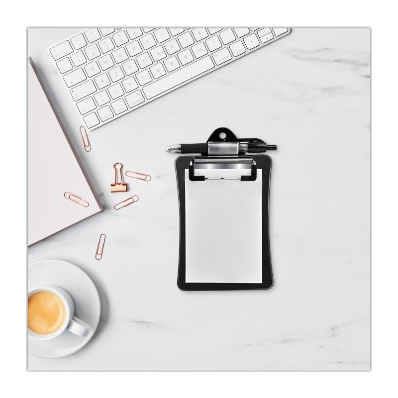 Clipco Mini Clipboard with Magnetic Back Includes Paper Pad and