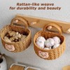 2 Pack Storage Basket,Bear Pattern Basket,Imitation Rattan Storage Container,Hanging Basket,Onion