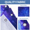 AAtter 4 Piece Galaxy Shower Curtain Set Space Universe Starry