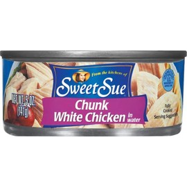 Sweet Sue Chunk White Chicken in Water, 5 oz Can (Pack of 1) - 11g Protein per Serving - Gluten Free, Keto Friendly - Great for Snack, Lunch or Dinner Recipes
