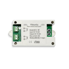 Yitouniu EWeLink DC7-32V 10A Motor Forward Reverse Controller Switch, WiFi Bluetooth Remote Control, RF Compatible,Works with Alexa/Google Home Compatible, Smart Timing for Electric Desks, Screens