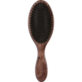 CALA - cepillo ovalado para cabello de bambú oscuro con cerdas flexibles, para hombres, ecológico (grande)