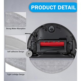 YBVABE Mop Pads Replacement for Roborock S8 MaxV Ultra/ s8 Max Untra Robot Vacuum 【Not for S8 Pro Ultra】 8 Pack Microfiber Mops Accessories with 4 Dual Oscillating Mop Cloths, 4 Edge Mop Pads