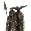 Greek Goddess Athena Wearing Helmet With Spear Aegis Shield And