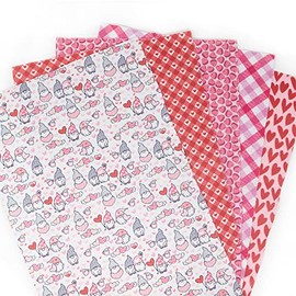 Be My Valentine Printed Felt Collection - 5 Sheets 10in X 16in Made in USA Premium Heavy Weight Felt