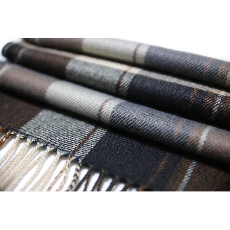 A.WAVE Softer than Cashmere Wool Touch Tassel Ends Plaid Check