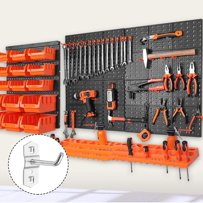 PartyKindom Hardware Hook 12 Pcs Heavy Duty Hole Hooks for